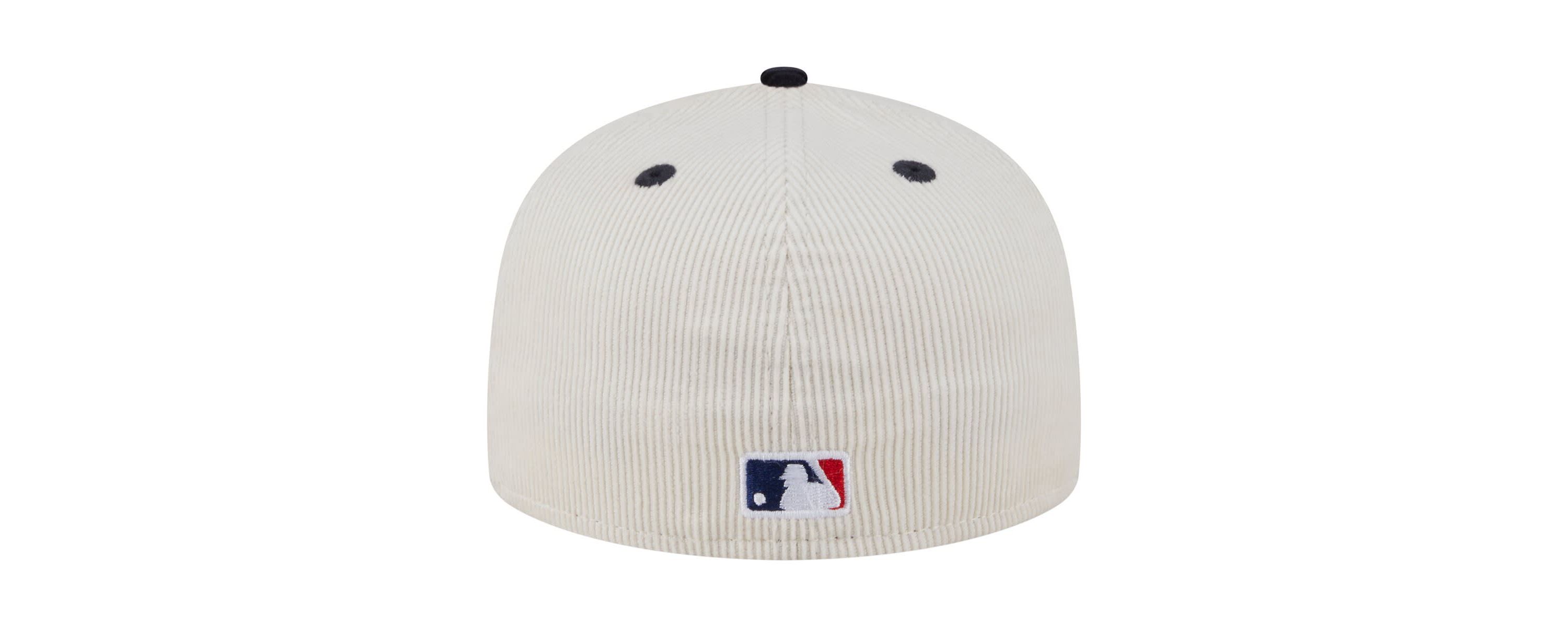 MLB Cream/Navy Atlanta Braves Two-Tone Corduroy 59FIFTY Fitted Hat