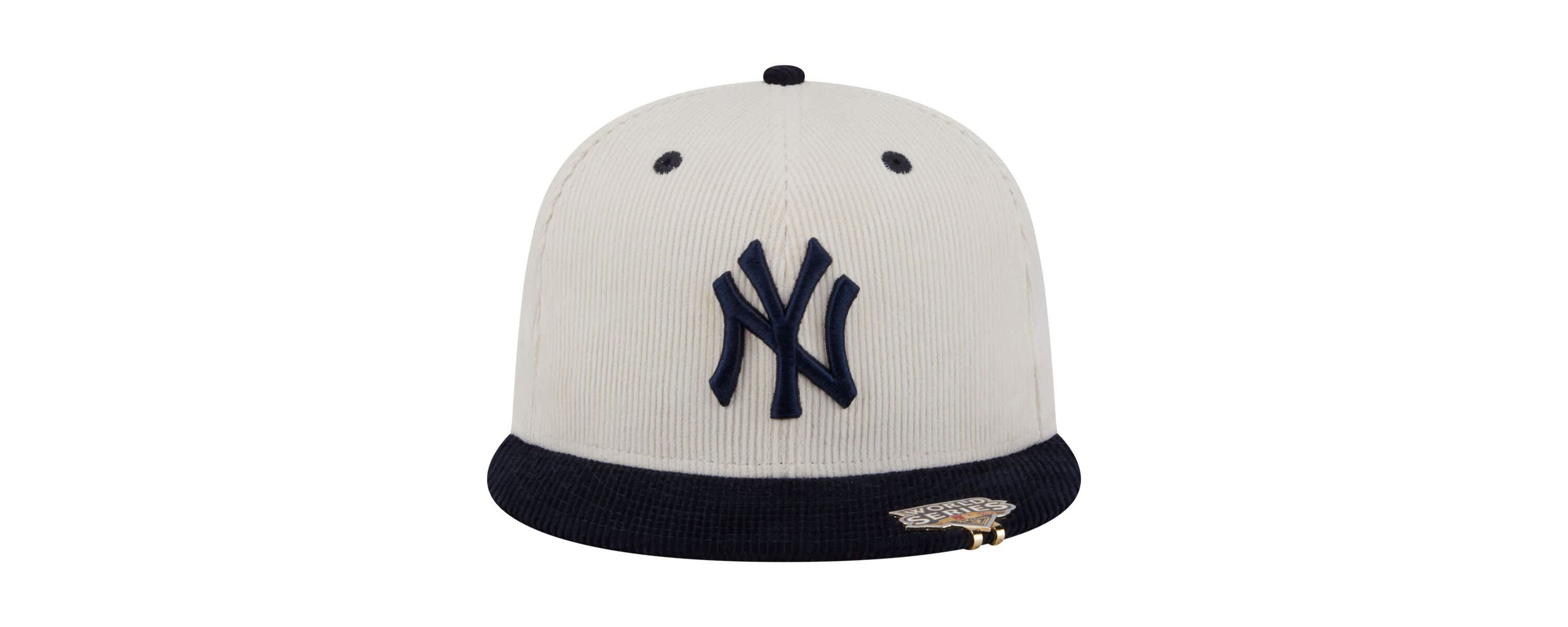 MLB Cream/Navy New York Yankees Two-Tone Corduroy 59FIFTY Fitted Hat