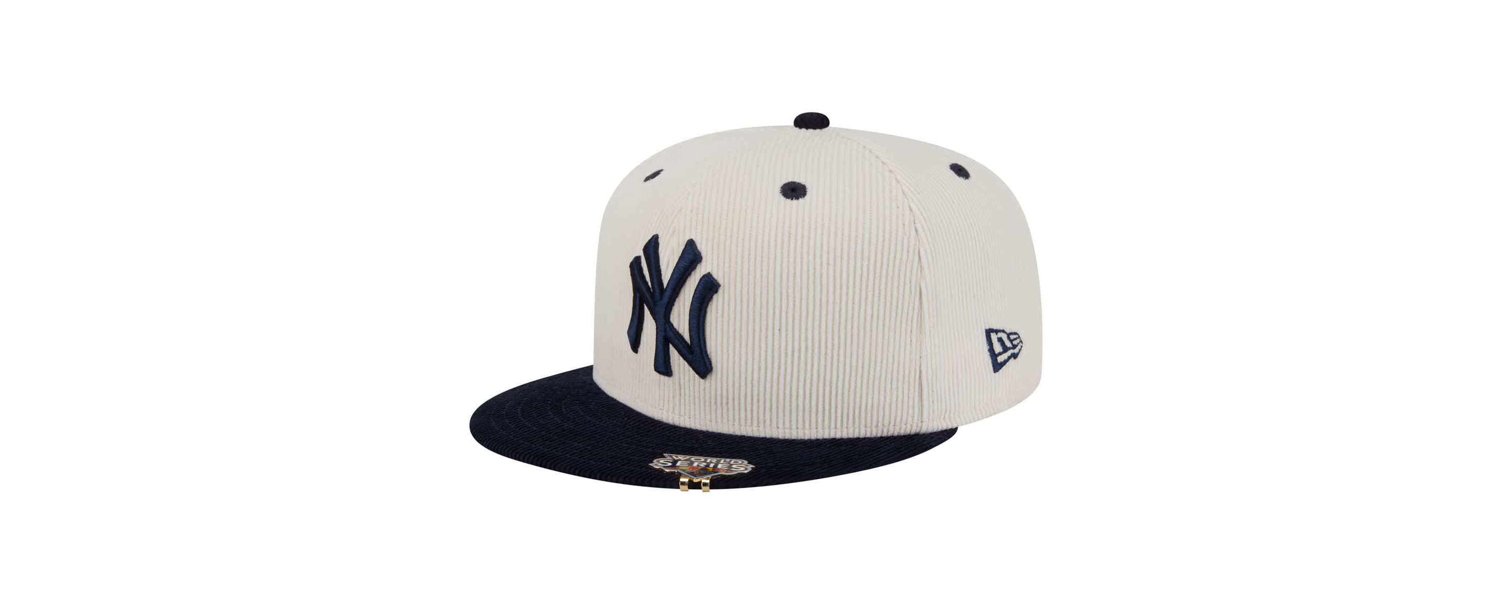 MLB Cream/Navy New York Yankees Two-Tone Corduroy 59FIFTY Fitted Hat