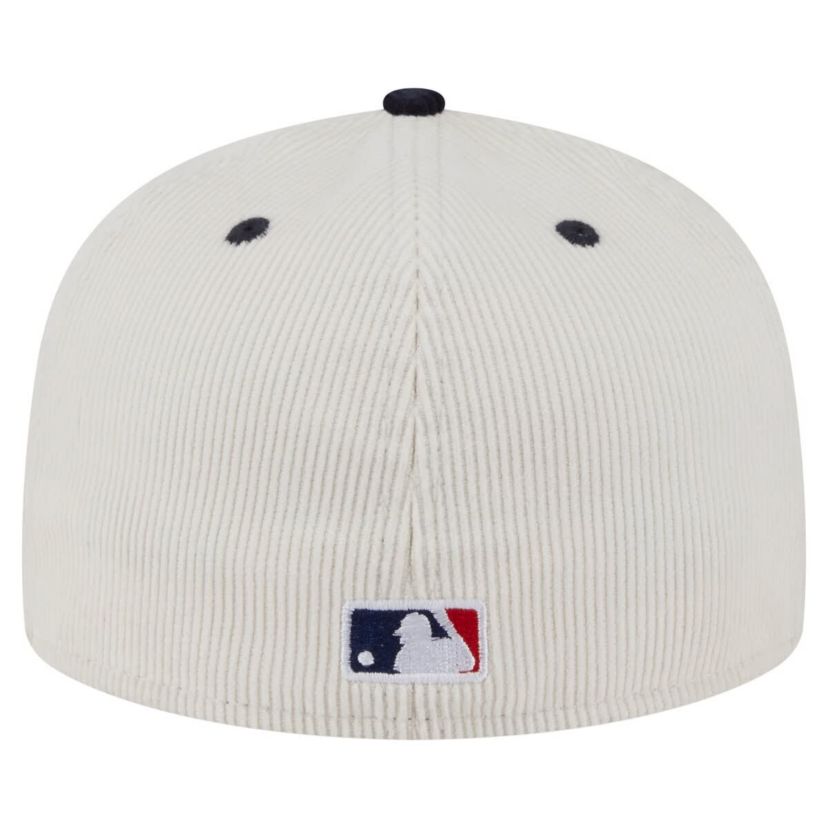 MLB Cream/Navy New York Yankees Two-Tone Corduroy 59FIFTY Fitted Hat