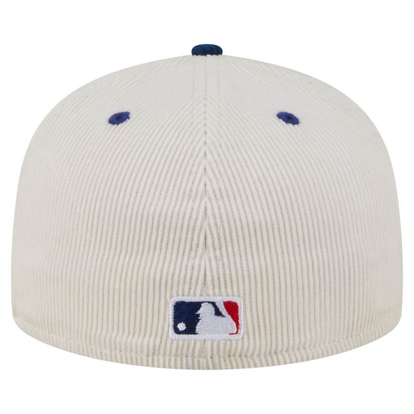 MLB Cream/Royal Texas Rangers Two-Tone Corduroy 59FIFTY Fitted Hat