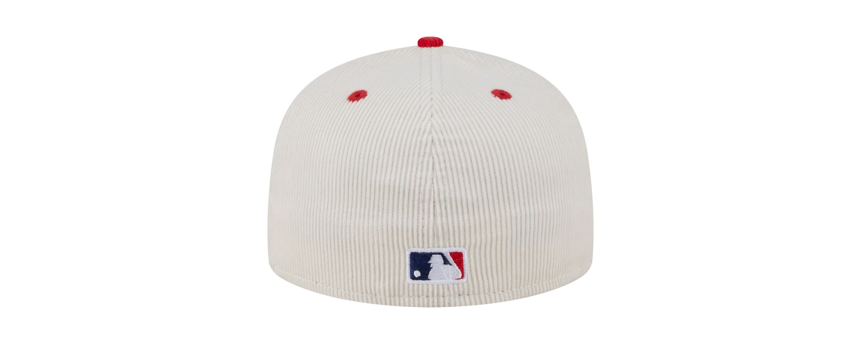 MLB Cream/Red Los Angeles Angels Two-Tone Corduroy 59FIFTY Fitted Hat