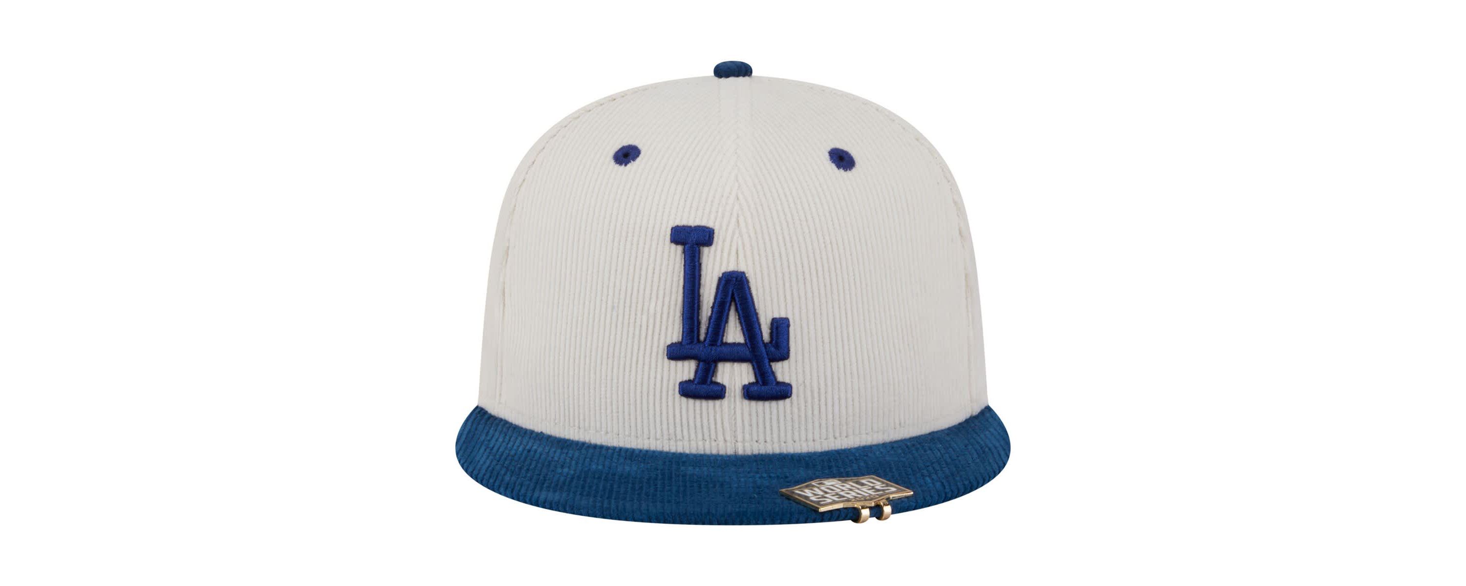 MLB Cream/Royal Los Angeles Dodgers Two-Tone Corduroy 59FIFTY Fitted Hat