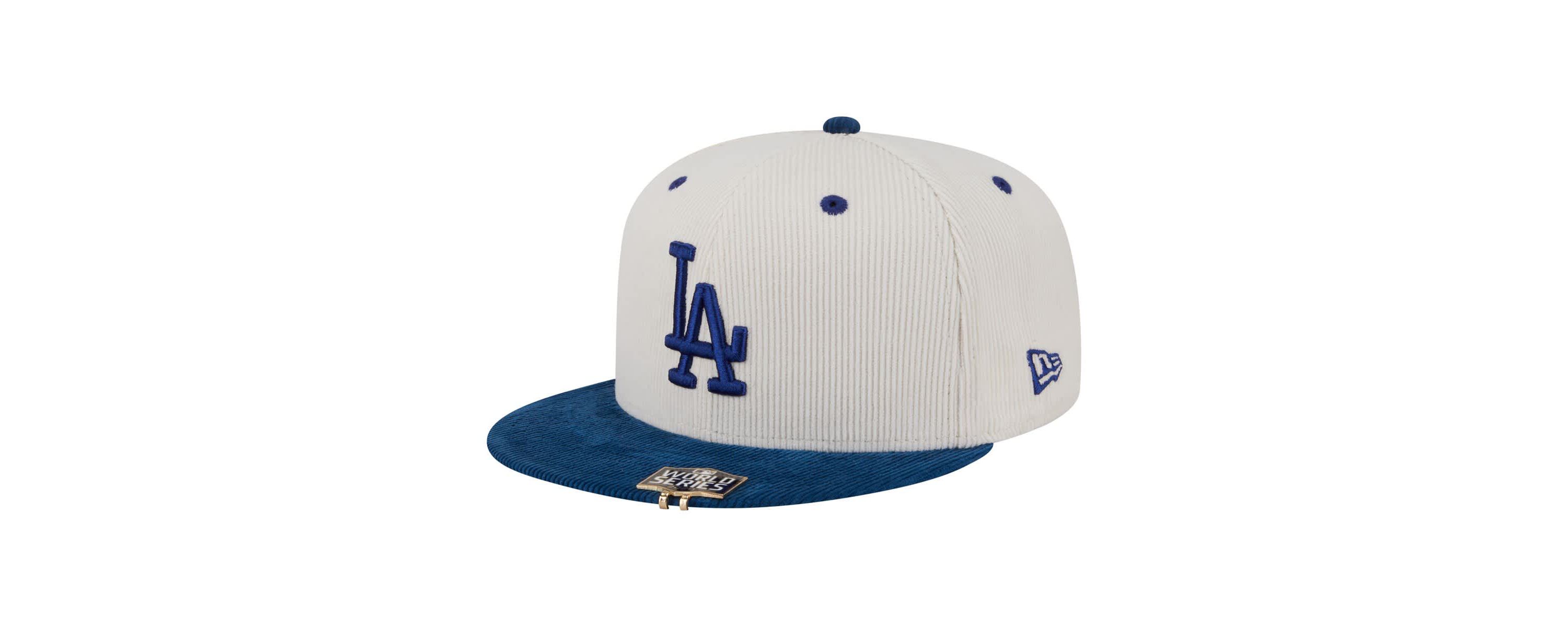 MLB Cream/Royal Los Angeles Dodgers Two-Tone Corduroy 59FIFTY Fitted Hat