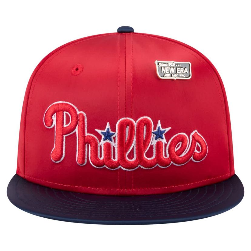MLB Red/Navy Philadelphia Phillies Satin 59FIFTY Fitted Hat