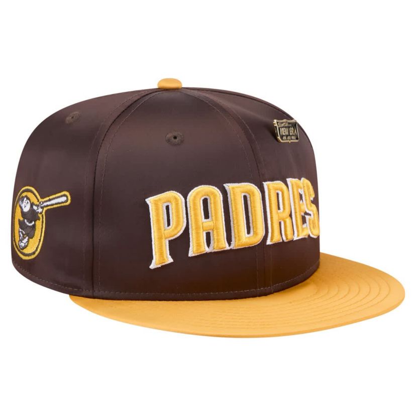 MLB Brown/Gold San Diego Padres Satin 59FIFTY Fitted Hat