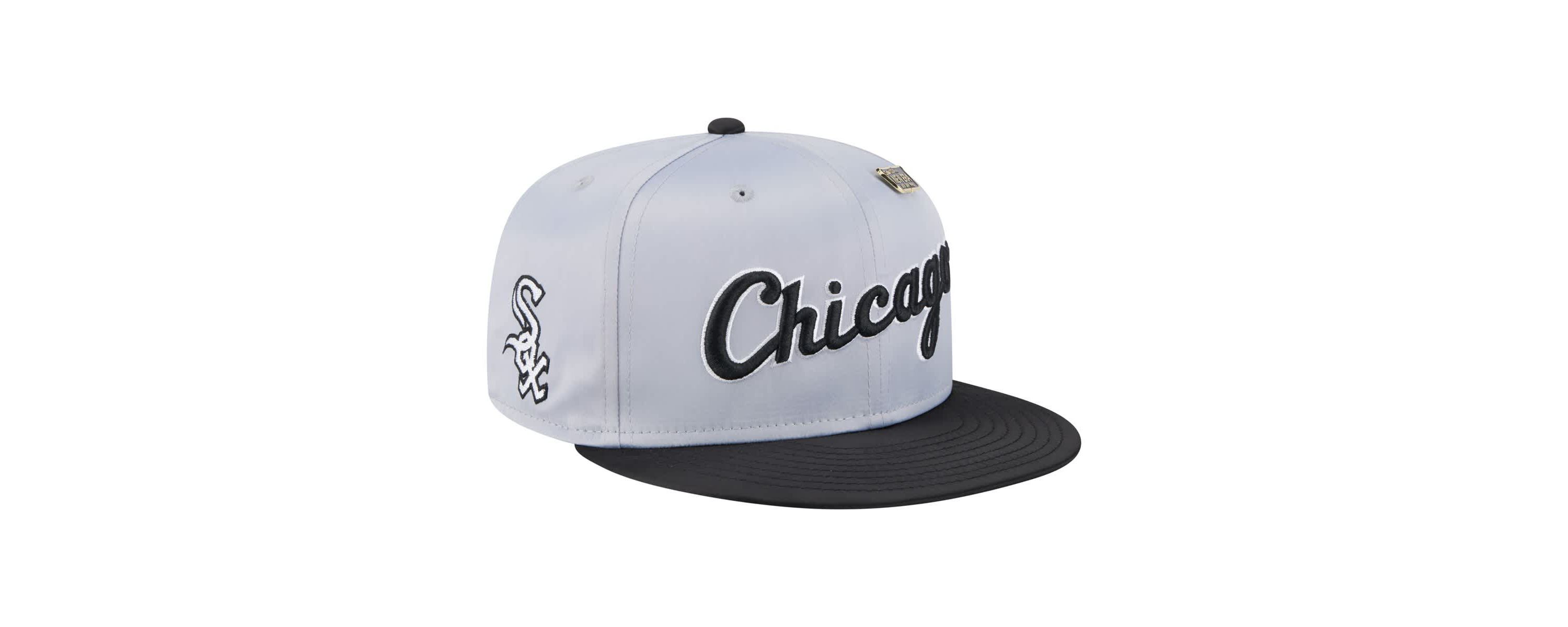 Chicago White Sox MLB Gray/Black Chicago Sox Satin 59FIFTY Fitted Hat