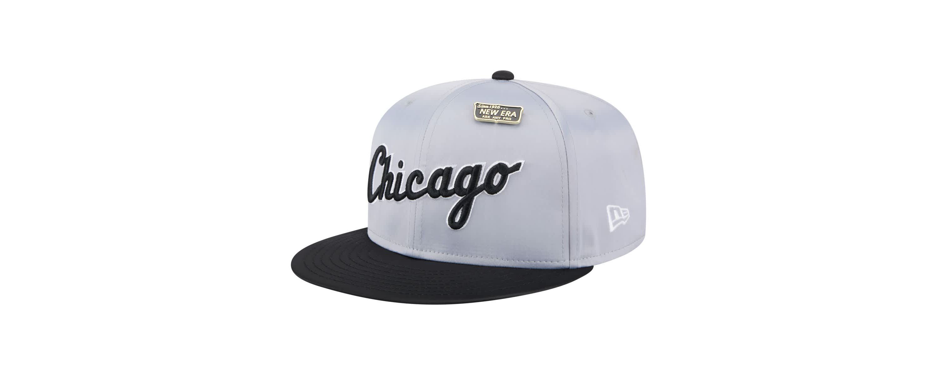 Chicago White Sox MLB Gray/Black Chicago Sox Satin 59FIFTY Fitted Hat