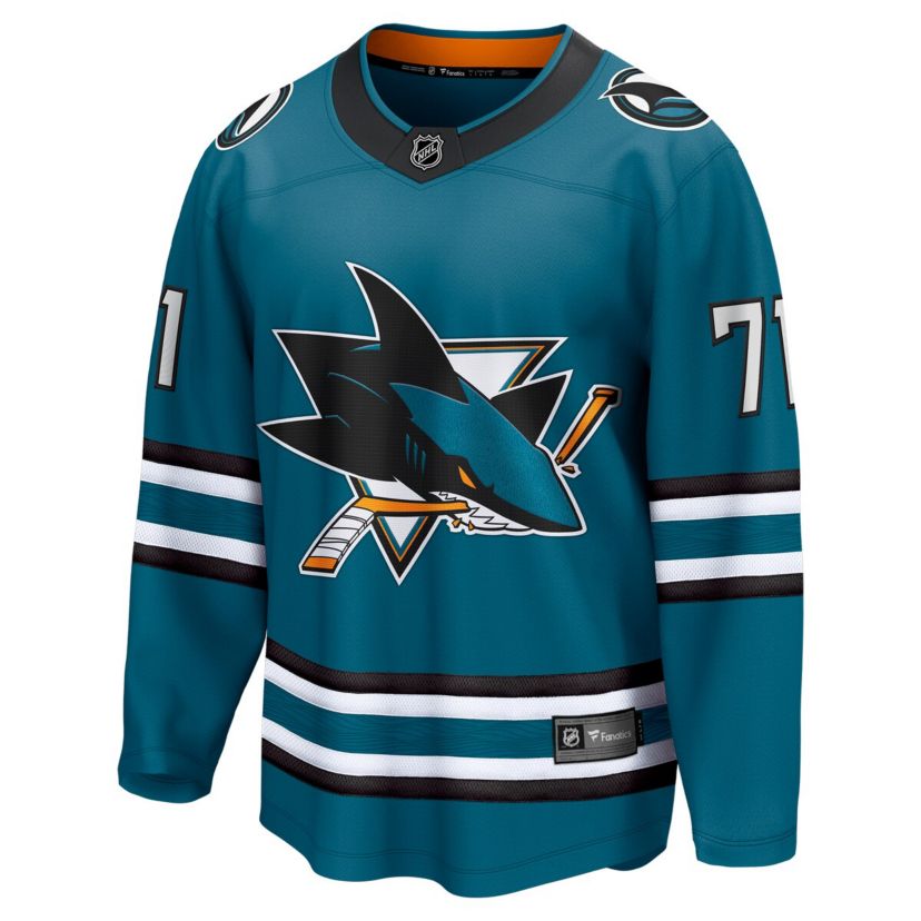 NHL Fanatics Macklin Celebrini San Jose Sharks Home Breakaway Jersey