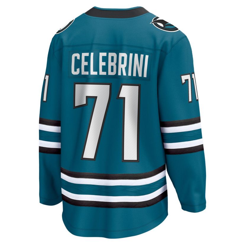 NHL Fanatics Macklin Celebrini San Jose Sharks Home Breakaway Jersey