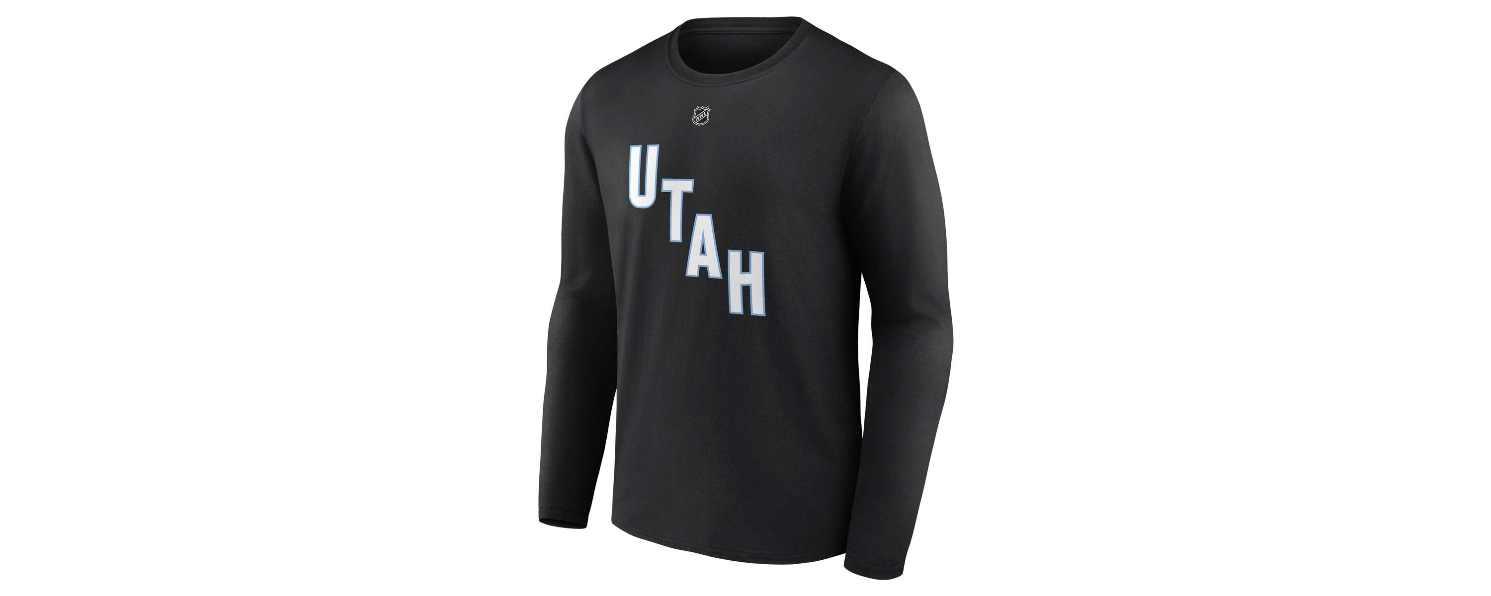 NHL Fanatics Clayton Keller Utah Hockey Club Authentic Stack Name & Number Long Sleeve T-Shirt