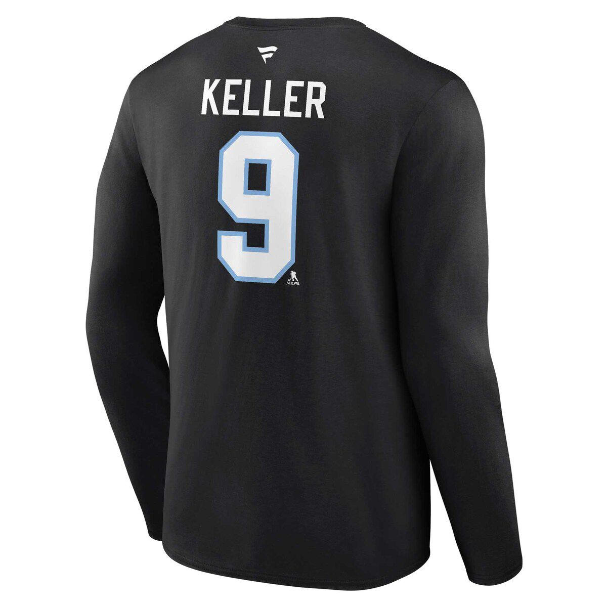 NHL Fanatics Clayton Keller Utah Hockey Club Authentic Stack Name & Number Long Sleeve T-Shirt