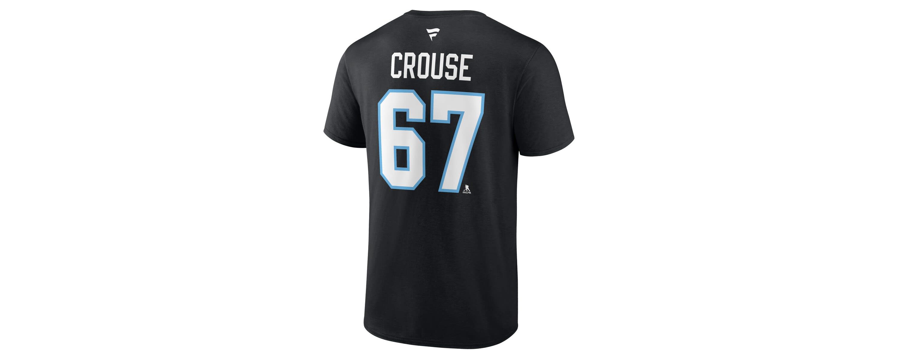 NHL Fanatics Lawson Crouse Utah Hockey Club Authentic Stack Name & Number T-Shirt