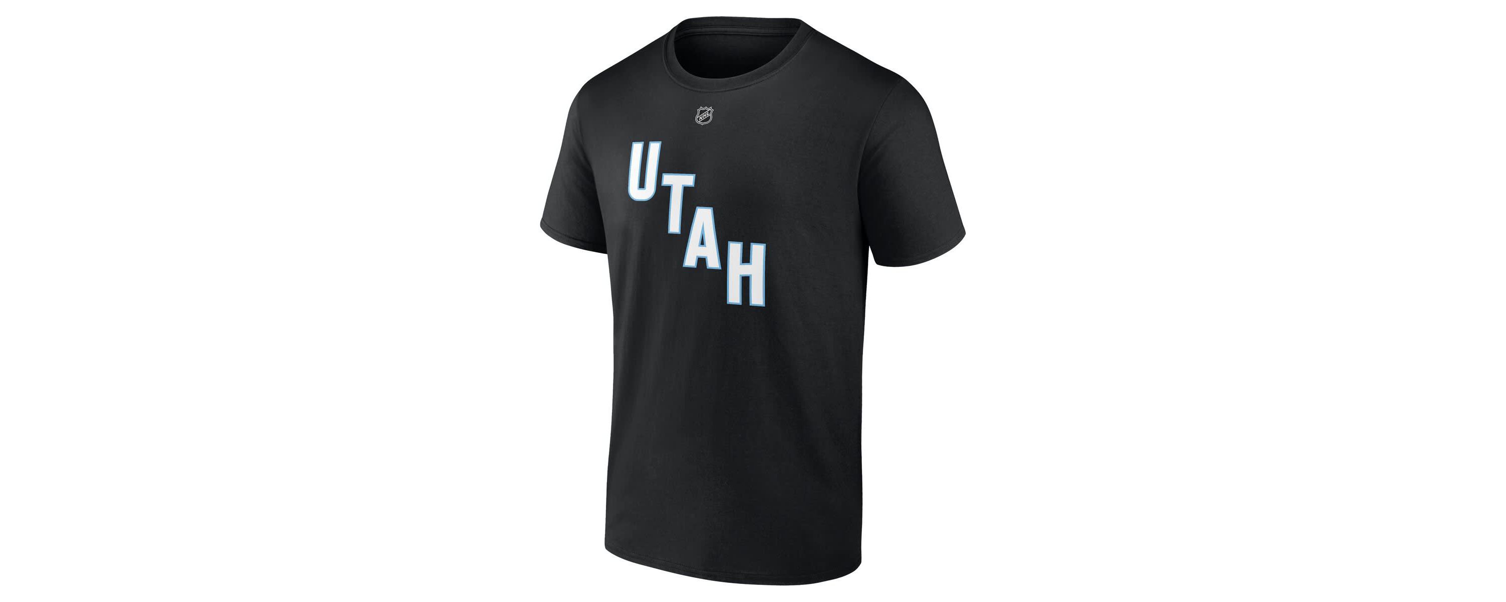 NHL Fanatics Nick Schmaltz Utah Hockey Club Authentic Stack Name & Number T-Shirt