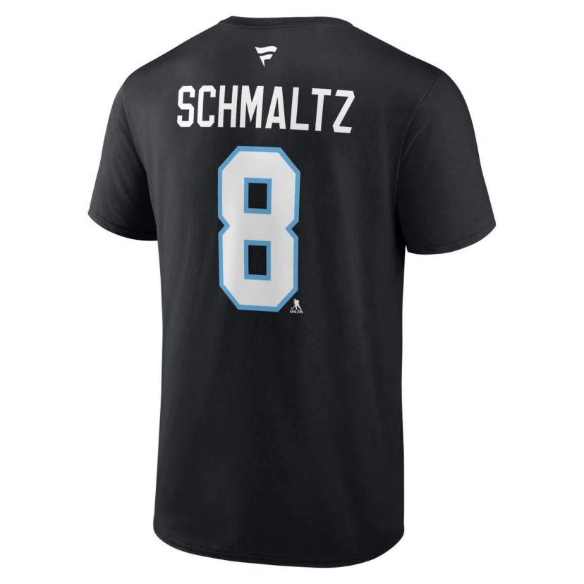 NHL Fanatics Nick Schmaltz Utah Hockey Club Authentic Stack Name & Number T-Shirt