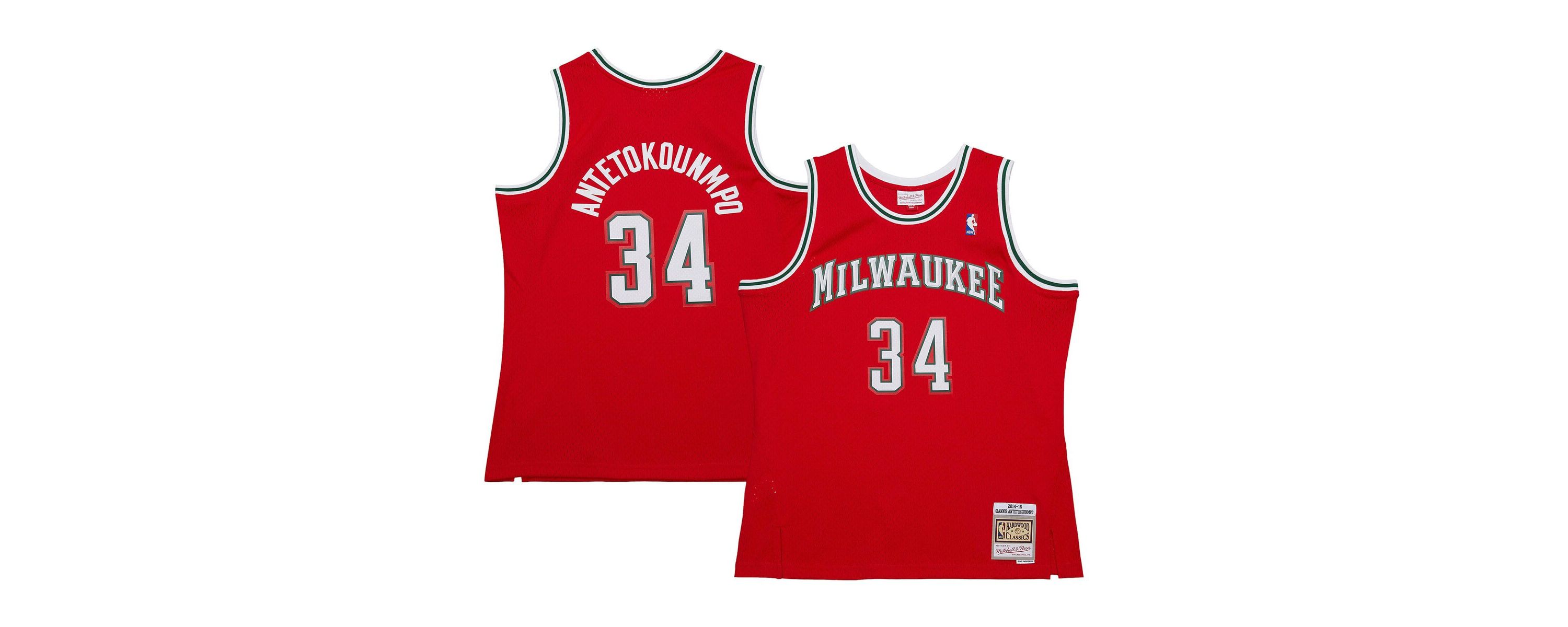 NBA Giannis Antetokounmpo Milwaukee Bucks 2014/15 Hardwood Classics Swingman Jersey
