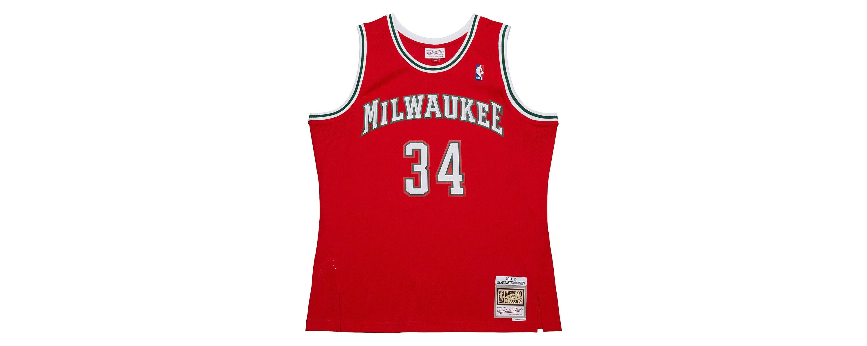 NBA Giannis Antetokounmpo Milwaukee Bucks 2014/15 Hardwood Classics Swingman Jersey