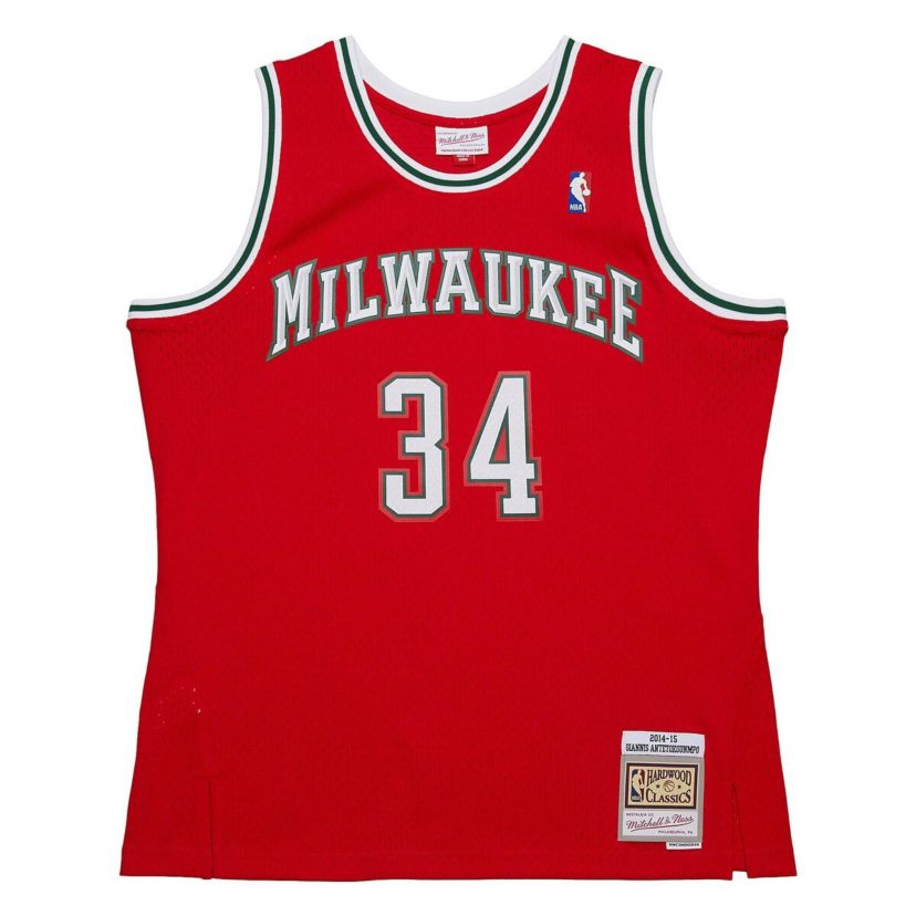 NBA Giannis Antetokounmpo Milwaukee Bucks 2014/15 Hardwood Classics Swingman Jersey