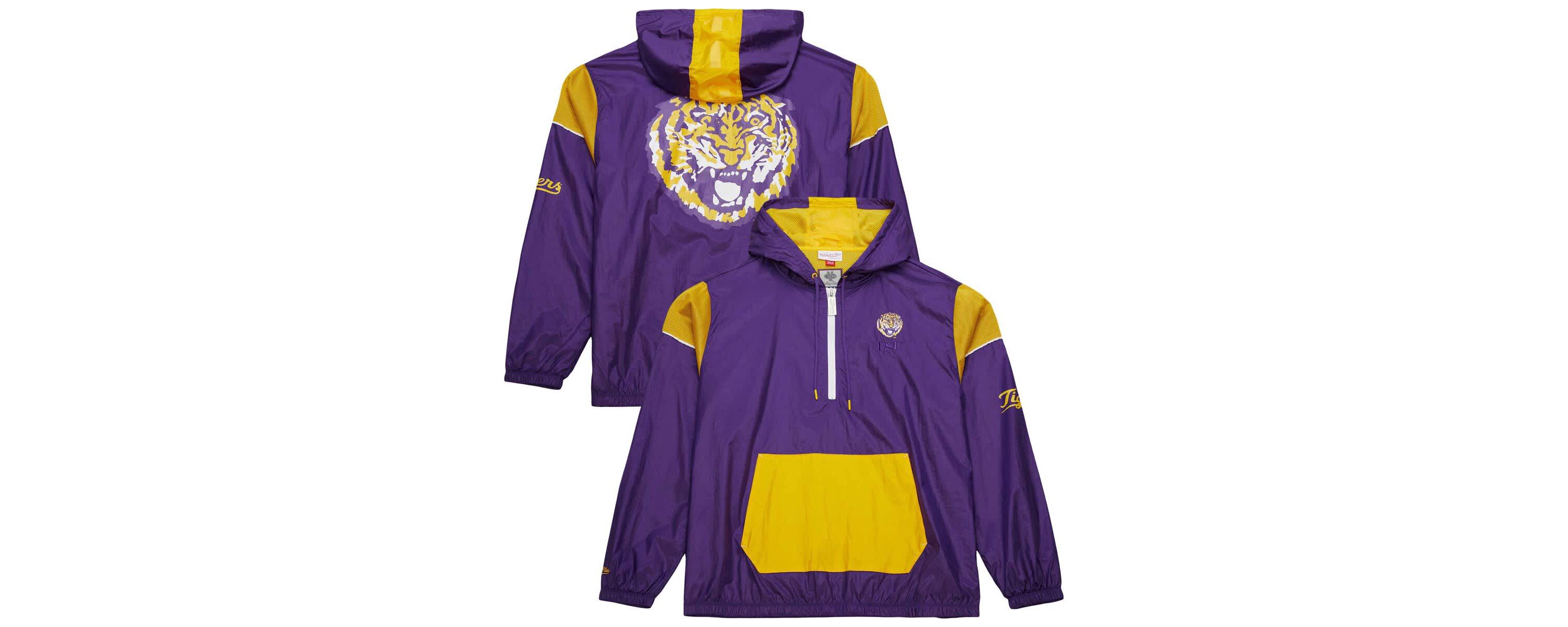 NCAA LSU Tigers Anorak Vintage Logo Half-Zip Hoodie Jacket
