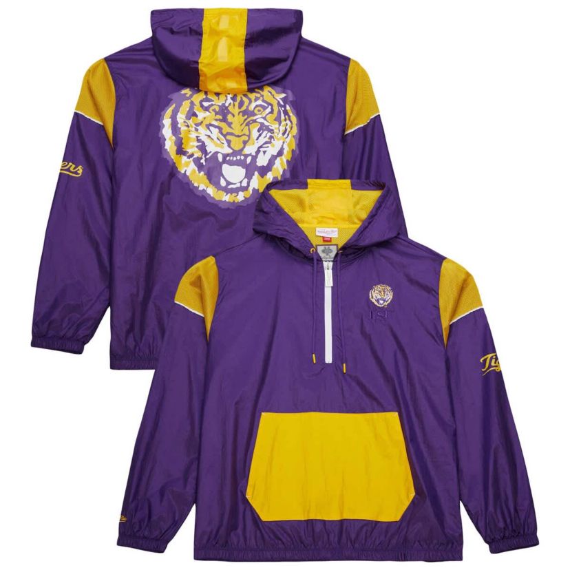 NCAA LSU Tigers Anorak Vintage Logo Half-Zip Hoodie Jacket