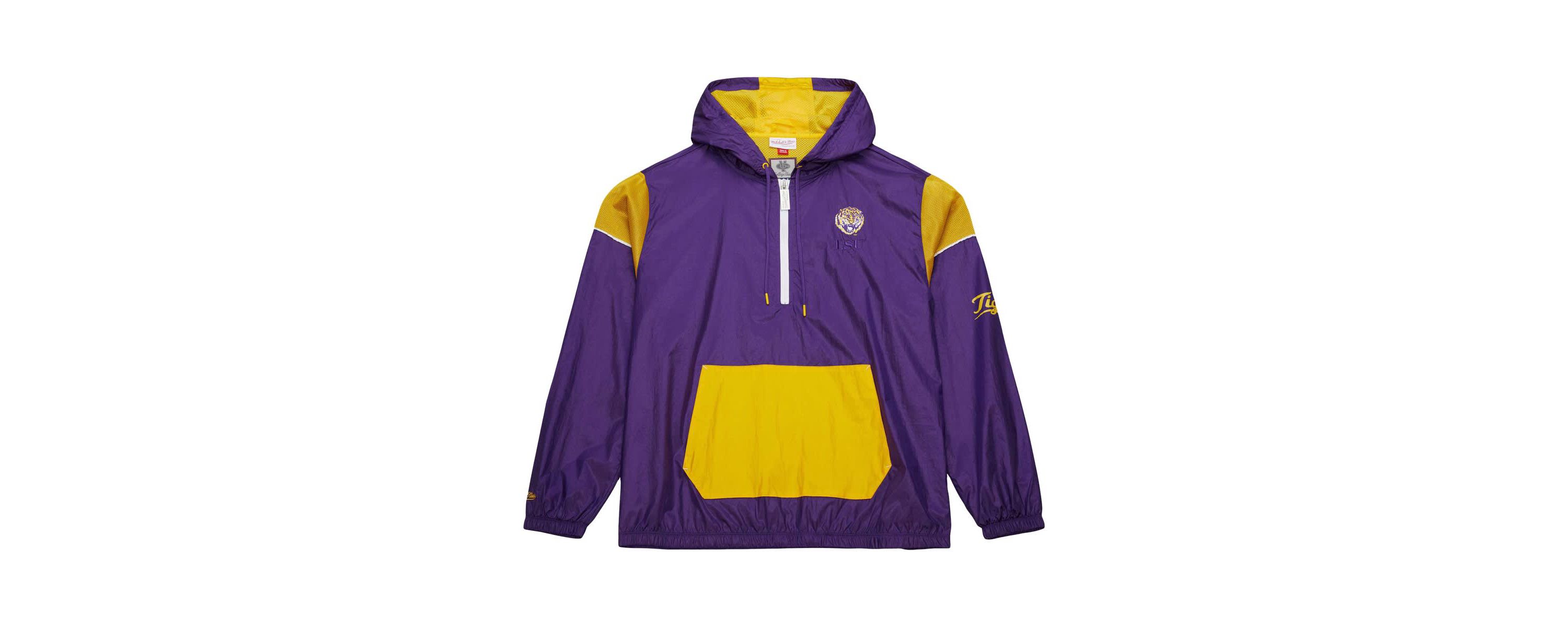 NCAA LSU Tigers Anorak Vintage Logo Half-Zip Hoodie Jacket