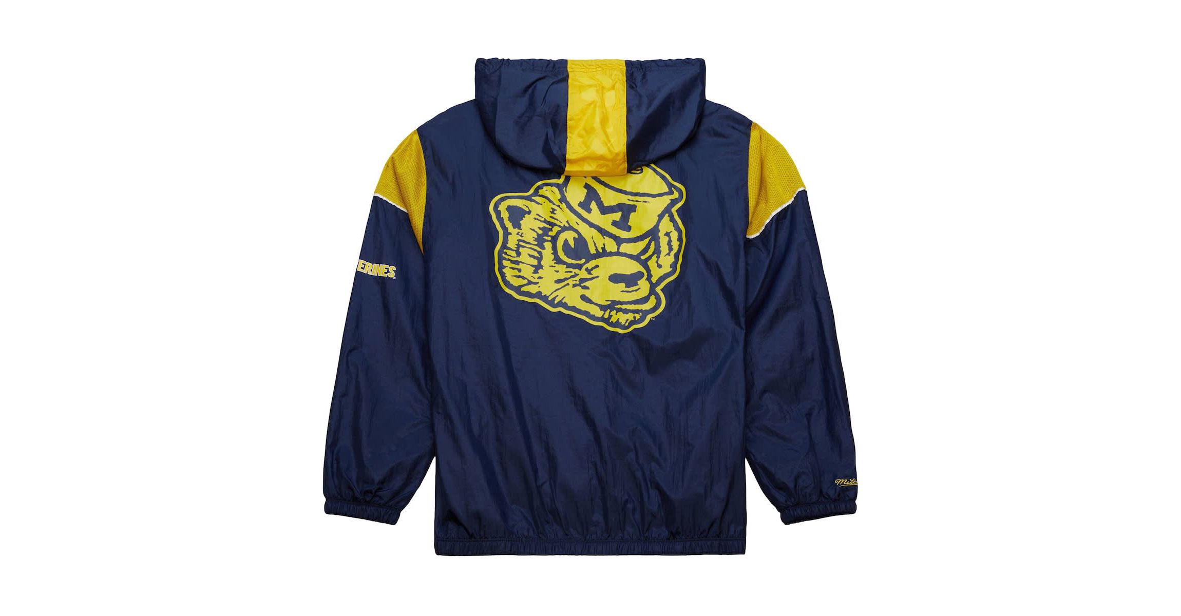 NCAA Michigan Wolverines Anorak Vintage Logo Half-Zip Hoodie Jacket