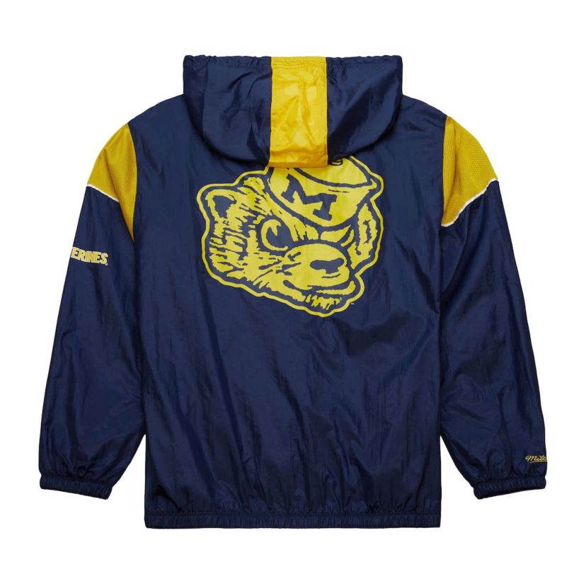 NCAA Michigan Wolverines Anorak Vintage Logo Half-Zip Hoodie Jacket