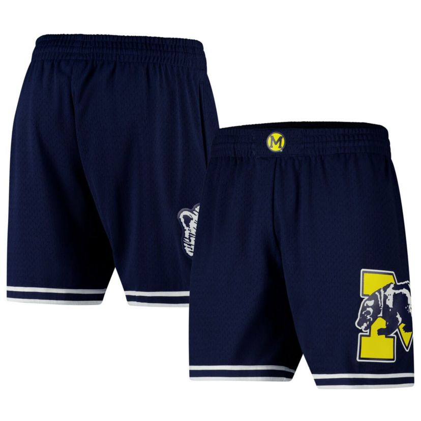 NCAA Michigan Wolverines Team ID Vintage Logo Mesh Shorts