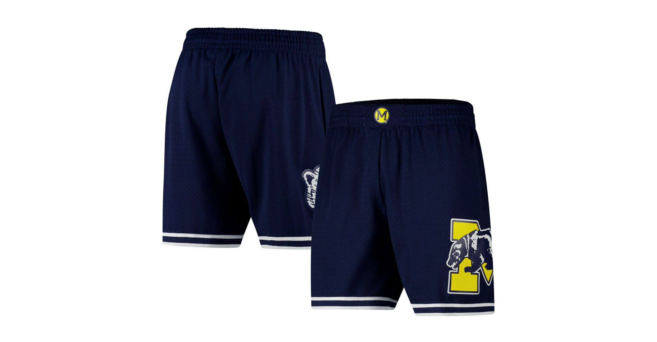 NCAA Michigan Wolverines Team ID Vintage Logo Mesh Shorts