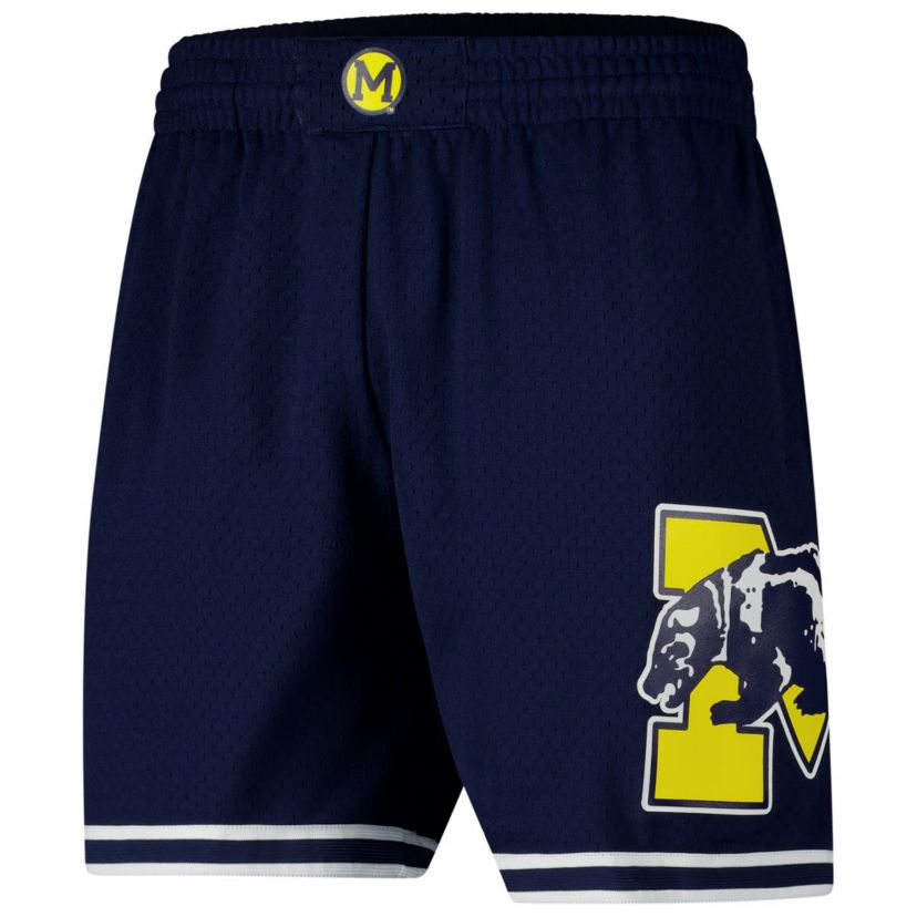 NCAA Michigan Wolverines Team ID Vintage Logo Mesh Shorts
