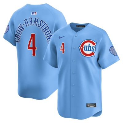 Men's MLB Nike Pete Crow-Armstrong Light Chicago Cubs Alternate Limited Player Jersey