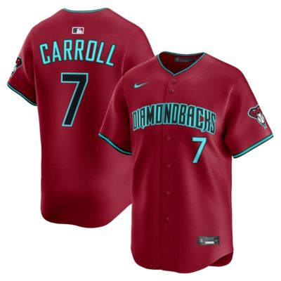 Men's MLB Nike Corbin Carroll Arizona Diamondbacks Alternate Limited Jersey, Crimson, 4XL