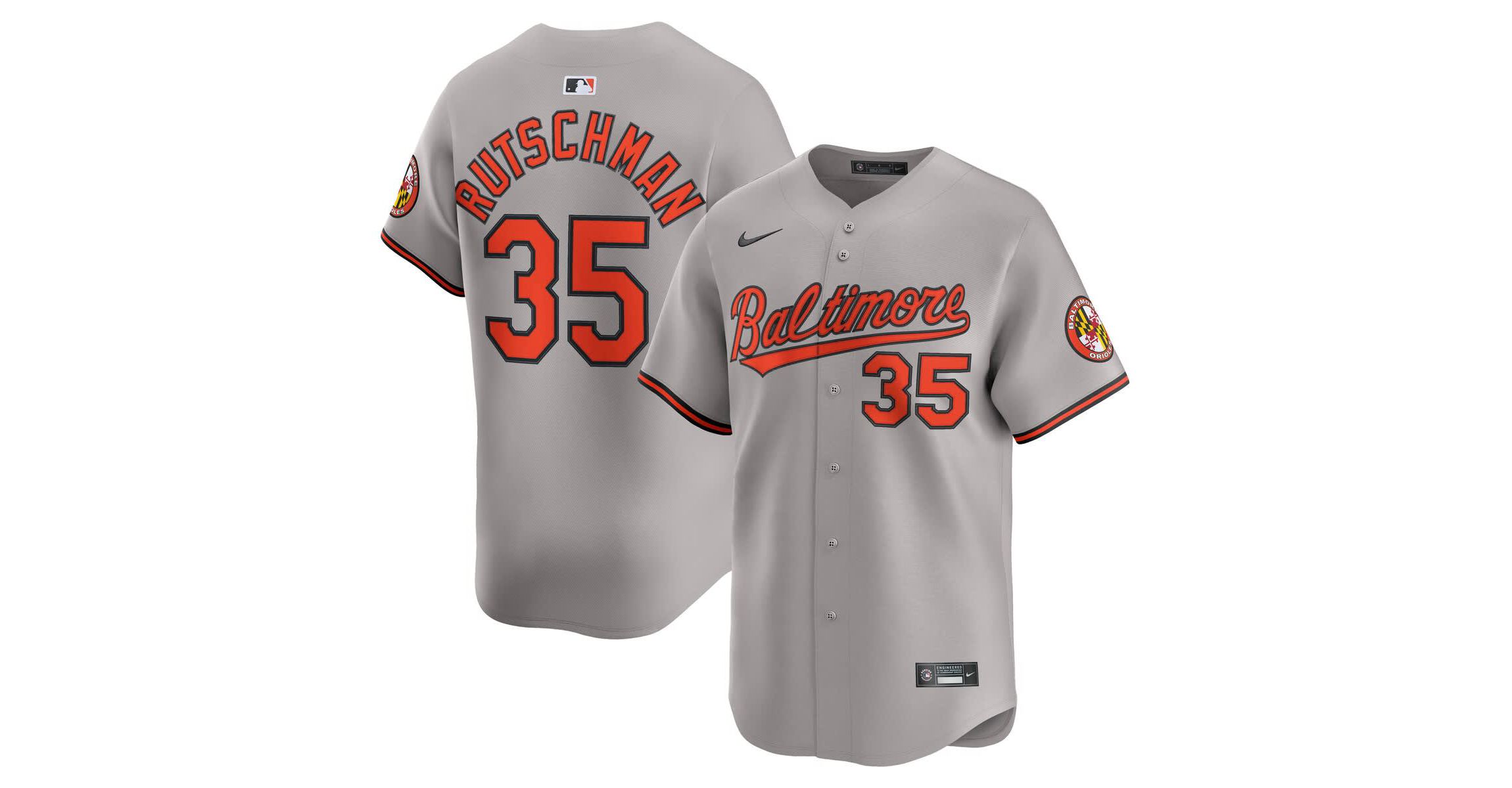 MLB Nike Adley Rutschman Baltimore Orioles Road Limited Player Jersey