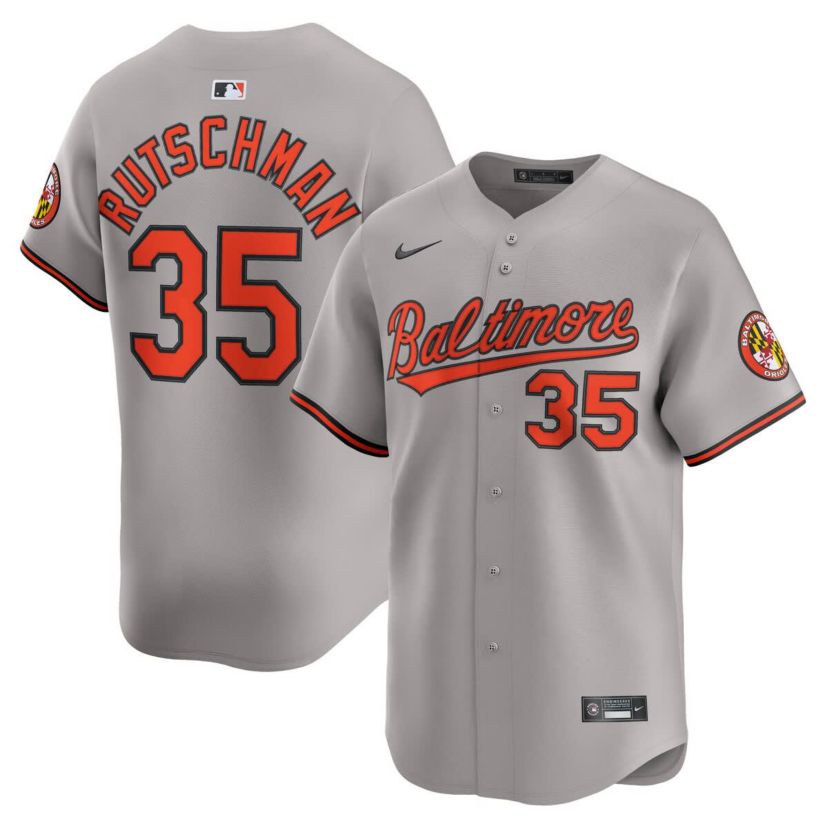 MLB Nike Adley Rutschman Baltimore Orioles Road Limited Player Jersey