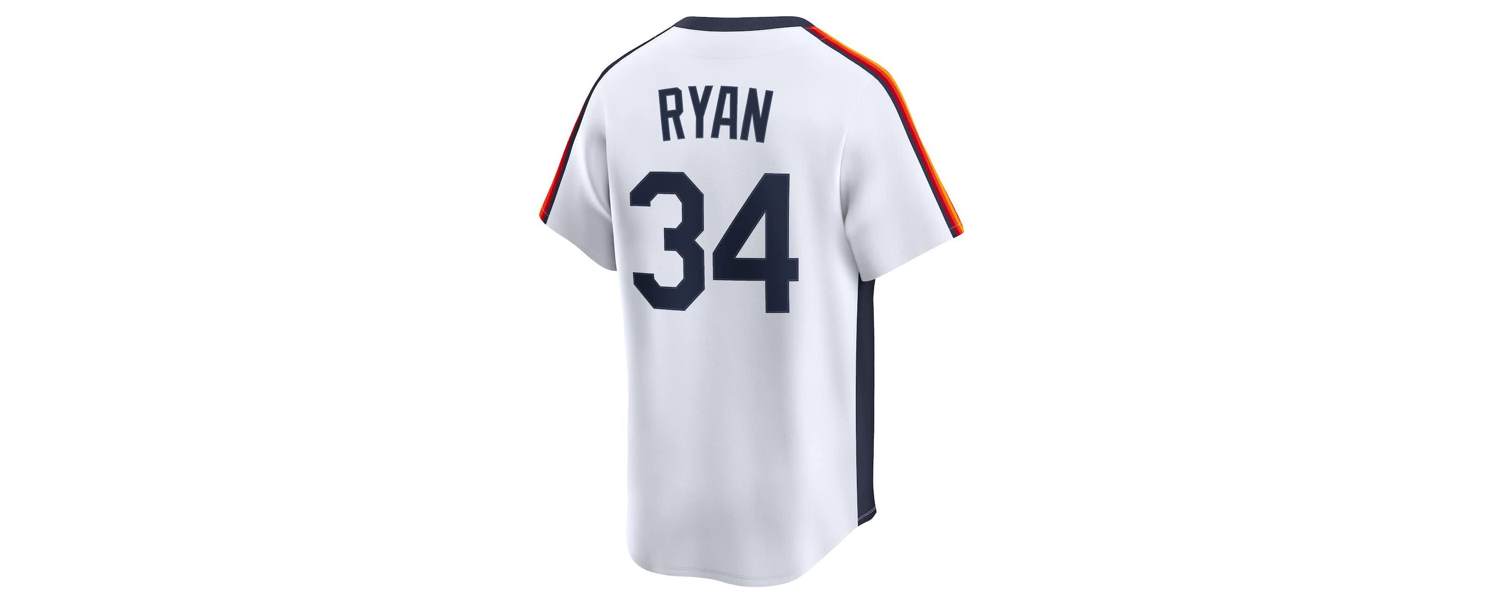 MLB Nike Nolan Ryan Houston Astros Throwback Cooperstown Collection Limited Jersey