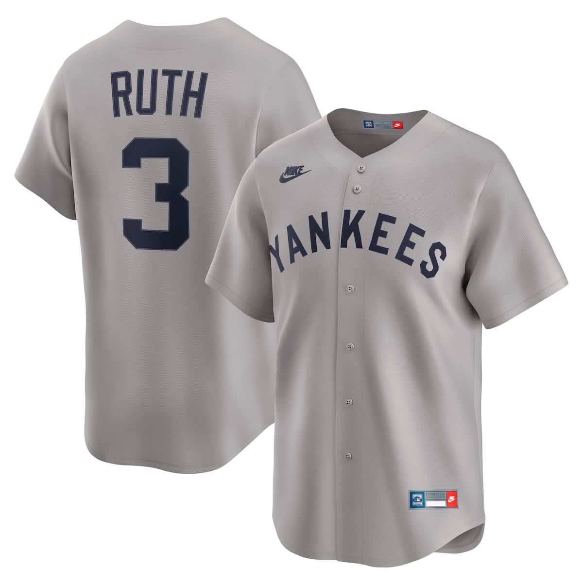 MLB Nike Babe Ruth New York Yankees Throwback Cooperstown Collection Limited Jersey