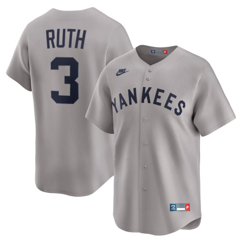 MLB Nike Babe Ruth New York Yankees Throwback Cooperstown Collection Limited Jersey