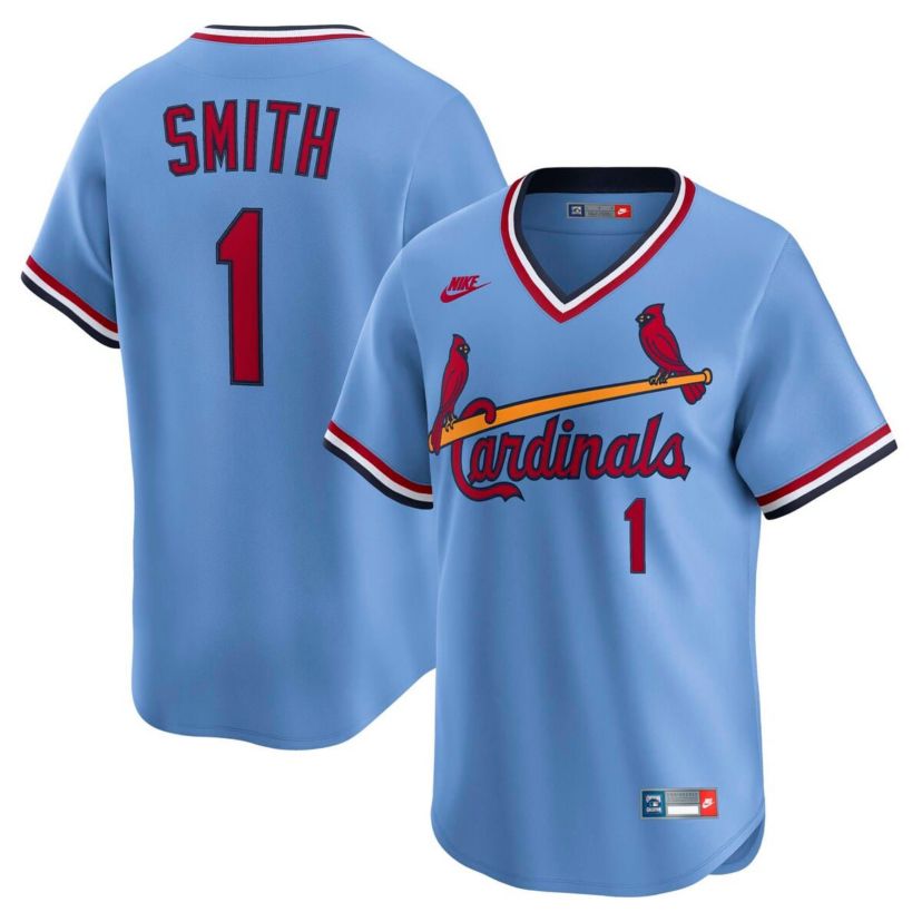 MLB Nike Ozzie Smith St. Louis Cardinals Throwback Cooperstown Collection Limited Jersey