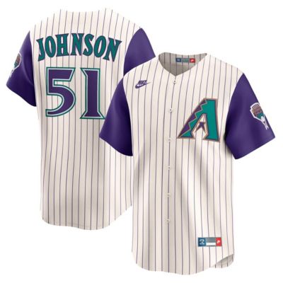 Men's MLB Nike Randy Johnson Arizona Diamondbacks Throwback Cooperstown Collection Limited Jersey