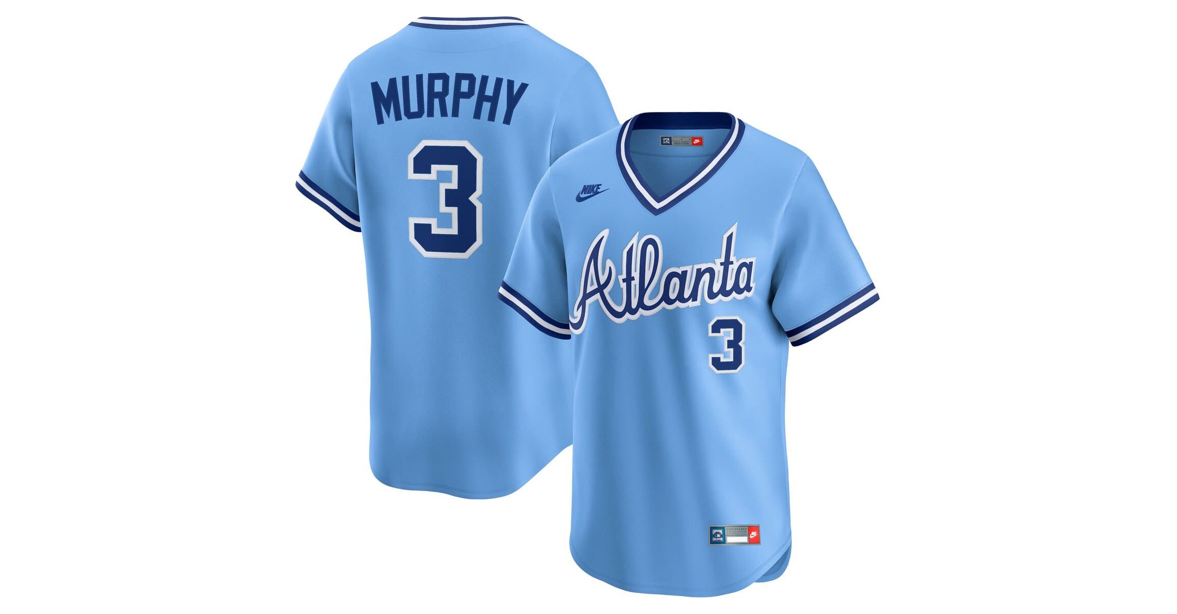 MLB Nike Dale Murphy Light Atlanta Braves Throwback Cooperstown Collection Limited Jersey