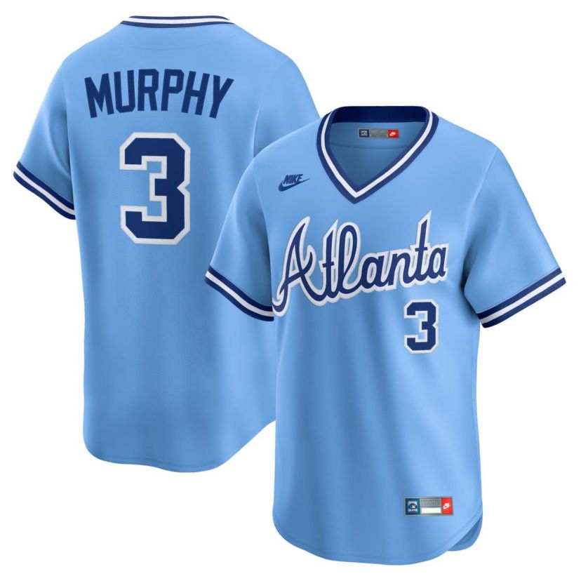 MLB Nike Dale Murphy Light Atlanta Braves Throwback Cooperstown Collection Limited Jersey