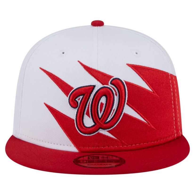 MLB Red/White Washington Nationals Jagged 9FIFTY Snapback Hat