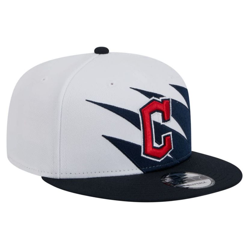 MLB Navy/White Cleveland Guardians Jagged 9FIFTY Snapback Hat
