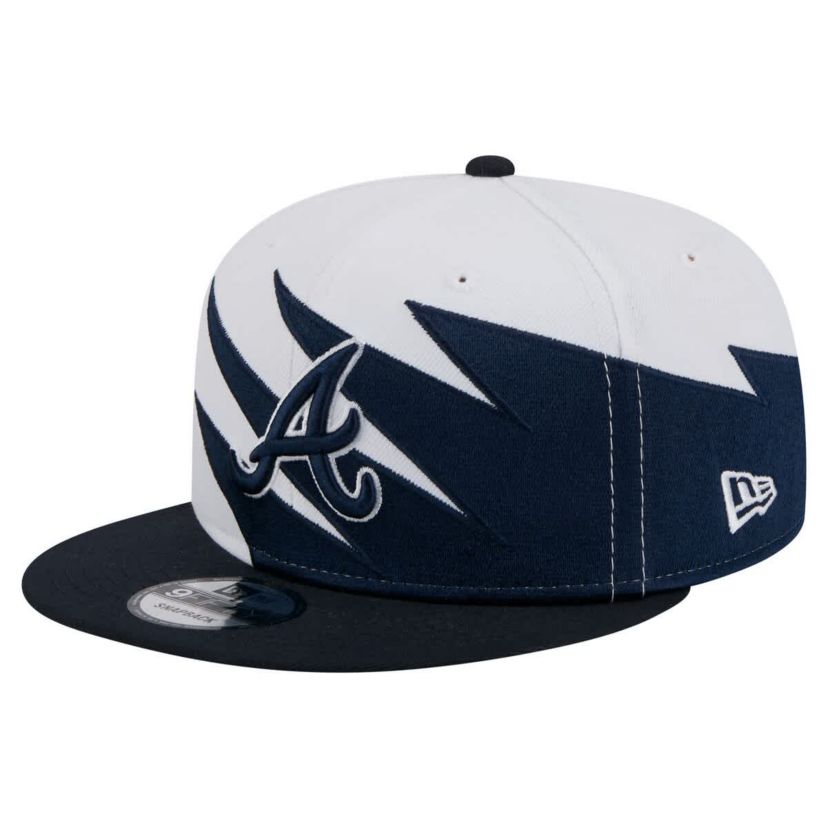 MLB Navy/White Atlanta Braves Jagged 9FIFTY Snapback Hat
