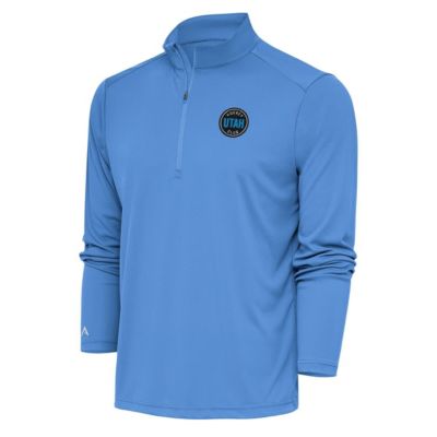 Antigua Men's NHL Light Utah Hockey Club Tribute Quarter-Zip Pullover Top, Light Blue, Small