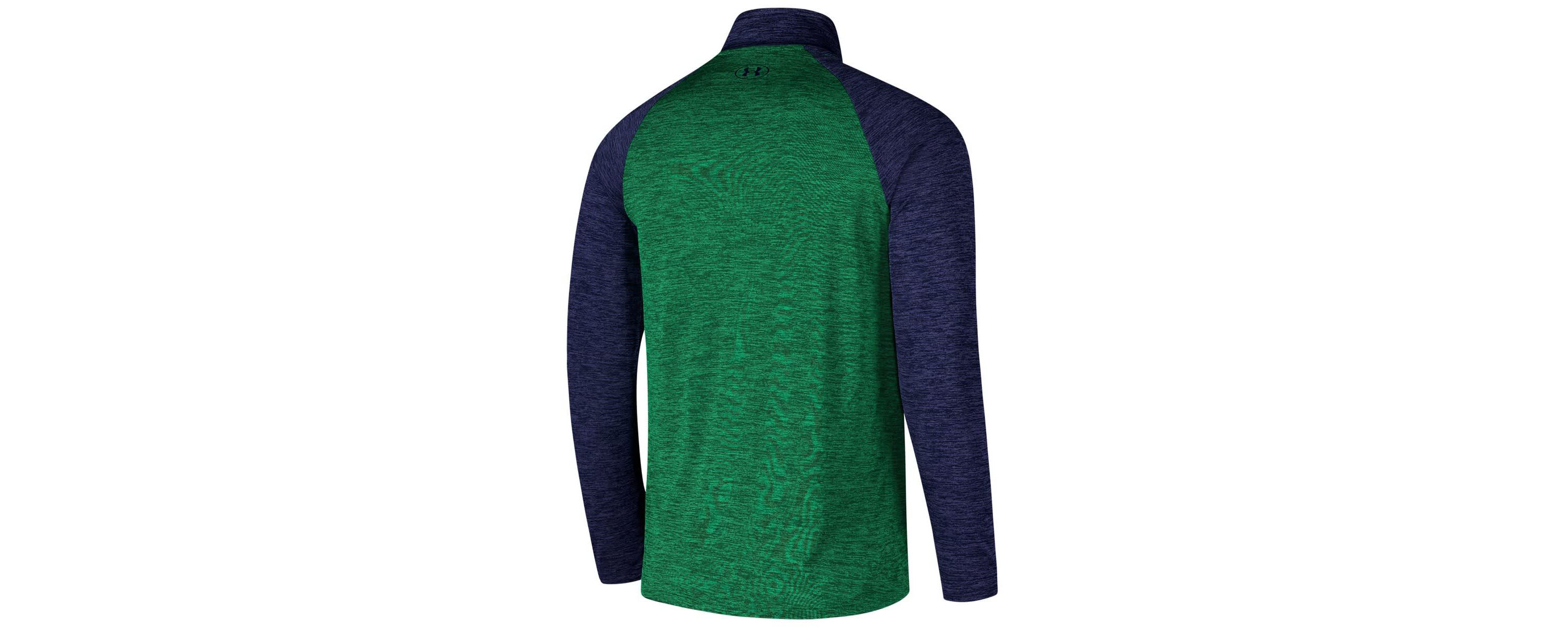 NCAA Under Armour Kelly Notre Dame Fighting Irish Tech Wear Quarter-Zip Top