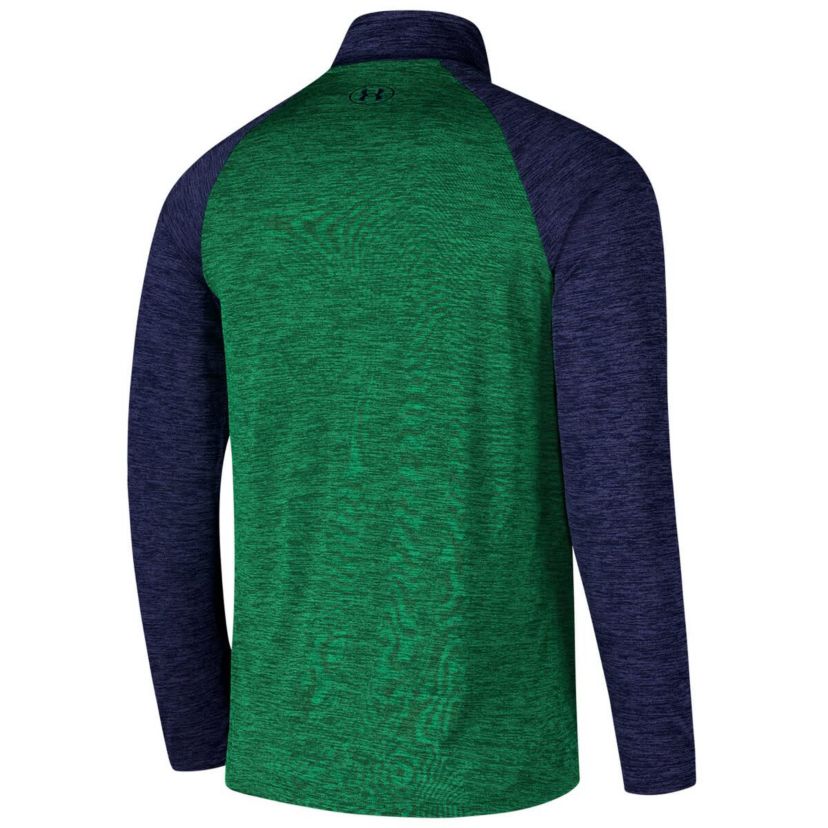 NCAA Under Armour Kelly Notre Dame Fighting Irish Tech Wear Quarter-Zip Top