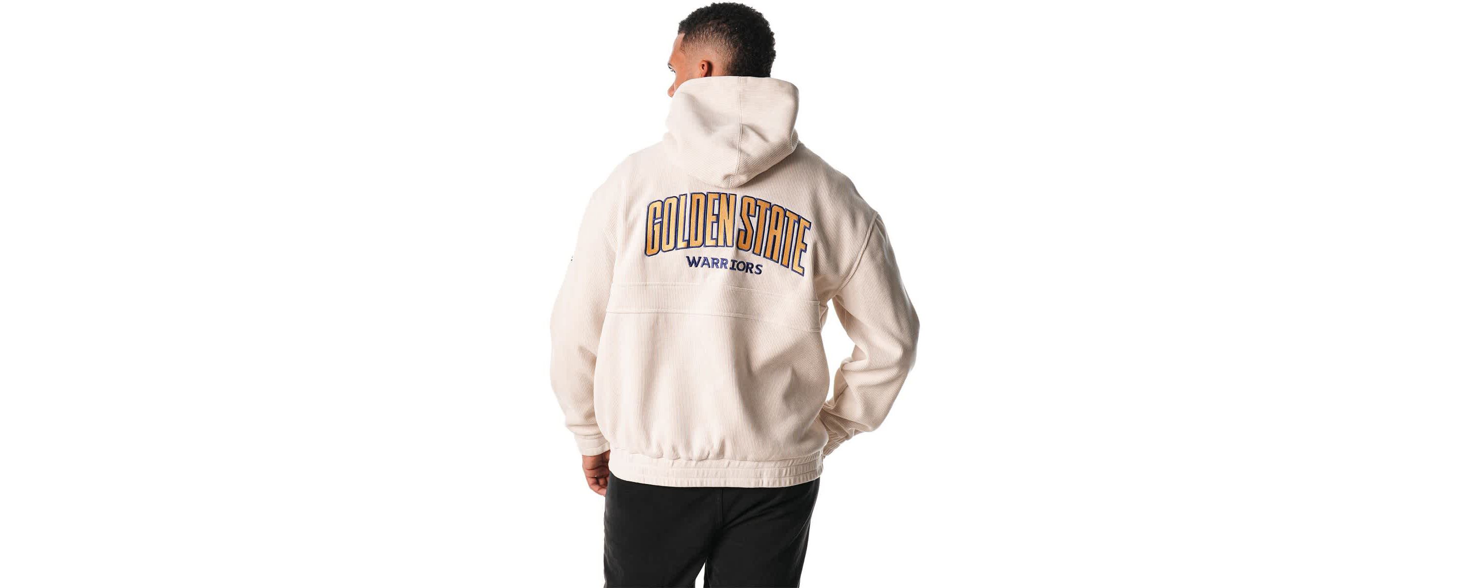 NBA Unisex Golden State Warriors Corduroy Tri-Blend Pullover Hoodie