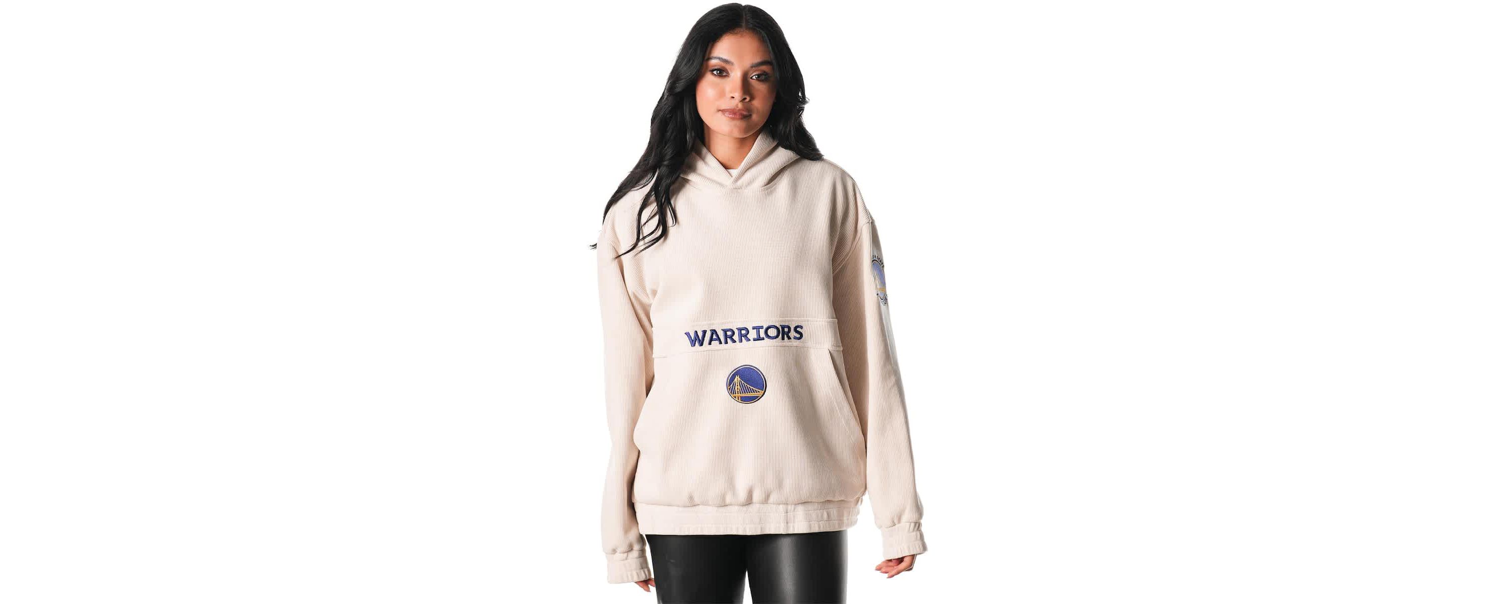 NBA Unisex Golden State Warriors Corduroy Tri-Blend Pullover Hoodie