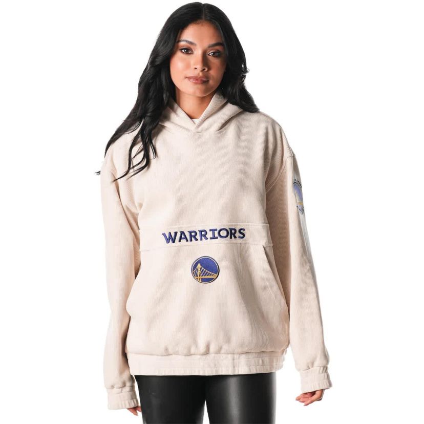NBA Unisex Golden State Warriors Corduroy Tri-Blend Pullover Hoodie